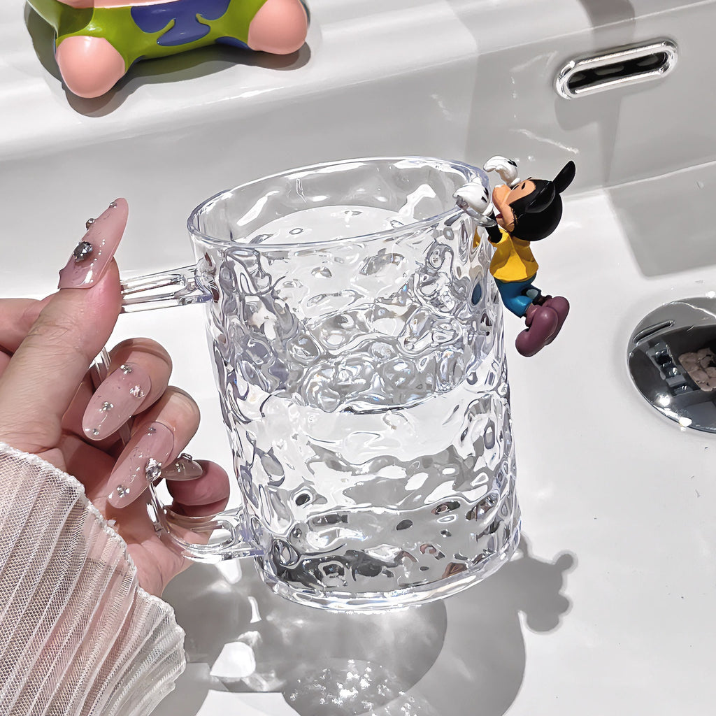 Luxury Glacial Pattern Transparent Mouthwash Cup